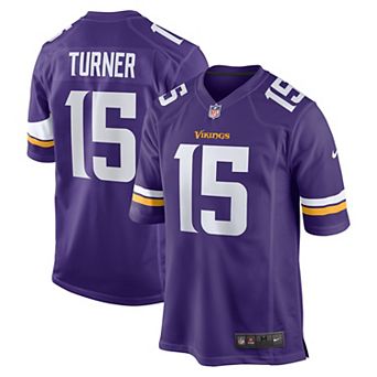 Men's Nike Dallas Turner Purple Minnesota Vikings 2024 NFL Draft First Round Pick Player Game Jersey