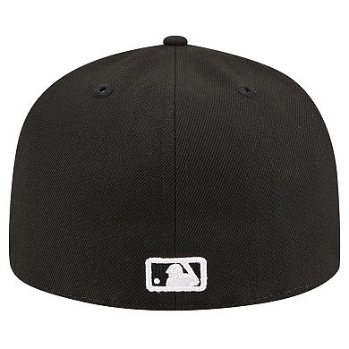 Men's New Era Black Cincinnati Reds Logo 59FIFTY Fitted Hat
