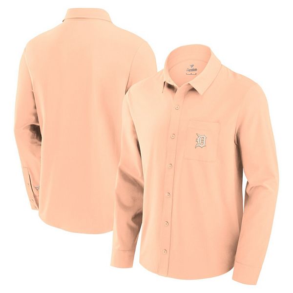 CASTELBAJAC SPORT PINKPANTHER メンズ長袖シャツＬ Men's Fanatics Light Pink Detroit Tigers Front Office Long Sleeve
