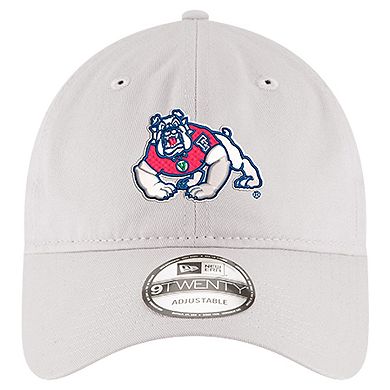 Men's New Era Stone Fresno State Bulldogs Four Paw Dog 9TWENTY Adjustable Hat