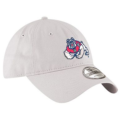 Men's New Era Stone Fresno State Bulldogs Four Paw Dog 9TWENTY Adjustable Hat