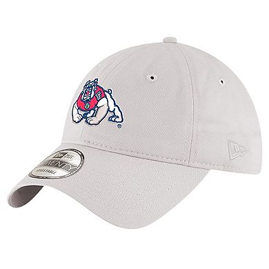 Men's New Era Stone Fresno State Bulldogs Four Paw Dog 9TWENTY Adjustable Hat