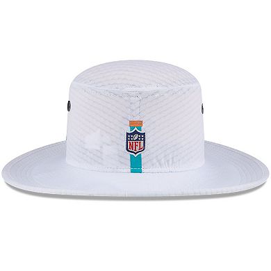 Men's New Era White Miami Dolphins 2024 NFL Training Camp Panama Bucket Hat
