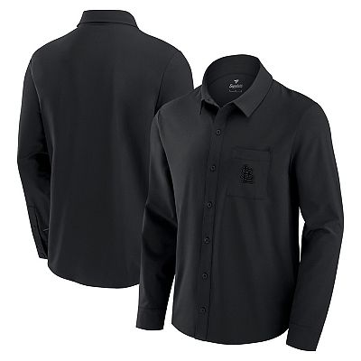 Men's Fanatics Black St. Louis Cardinals Front Office Long Sleeve Button-Up  Shirt