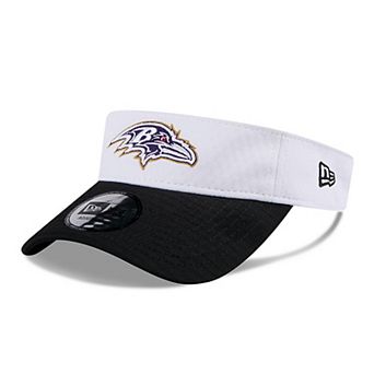 Men's New Era White/Black Baltimore Ravens 2024 NFL Training Camp Adjustable Visor