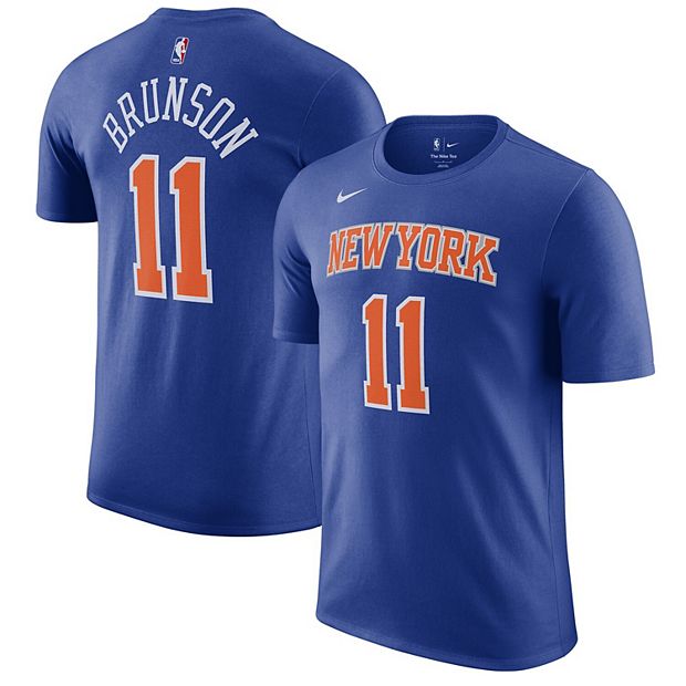 Men's Nike Jalen Brunson Blue New York Knicks Icon Edition Name