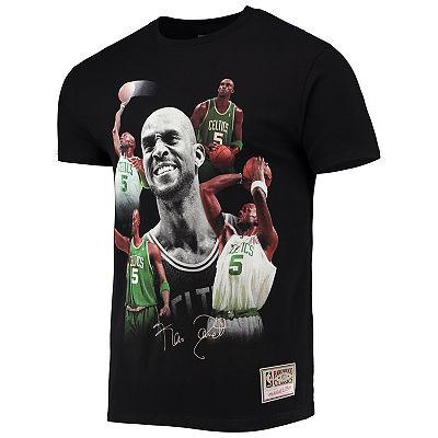 Men s Mitchell Ness Kevin Garnett Black Boston Celtics Collage T Shirt