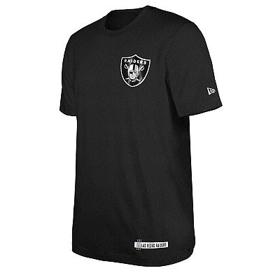 Men's New Era Heather Black Las Vegas Raiders 2024 NFL Training Camp T-Shirt