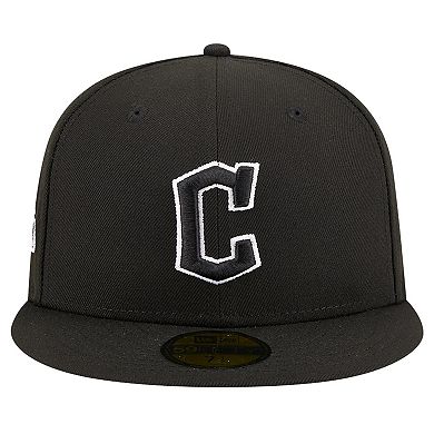 Men's New Era Black Cleveland Guardians Logo 59FIFTY Fitted Hat