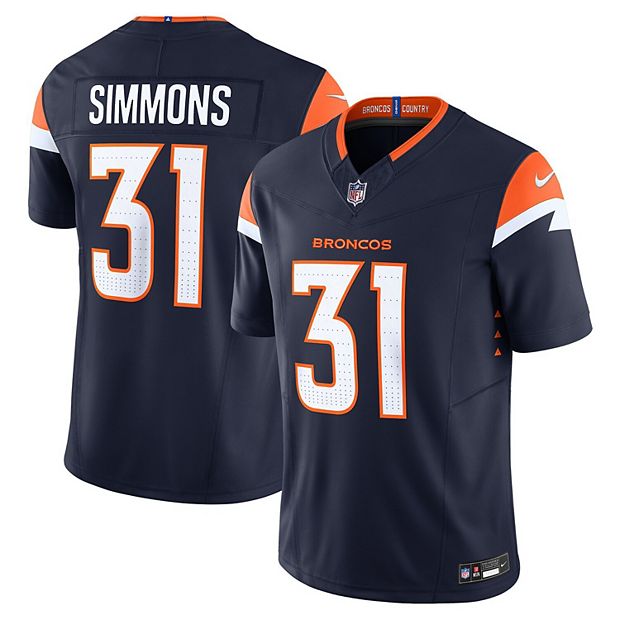 Men s Nike Justin Simmons Navy Denver Broncos Vapor F.U.S.E. Limited Jersey