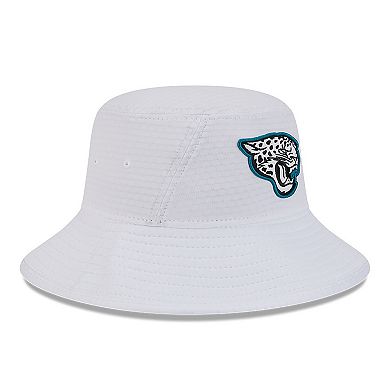 Men's New Era White Jacksonville Jaguars 2024 NFL Training Camp Stretch Bucket Hat