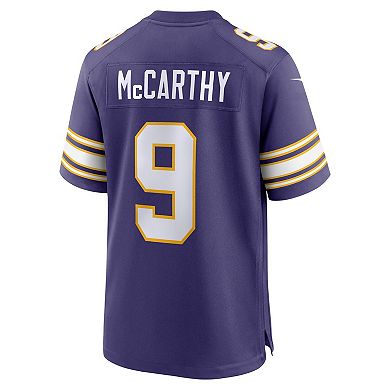 Men's Nike J.J. McCarthy Purple Minnesota Vikings 2nd Alternate 2024 NFL Draft First Round Pick Player Game Jersey