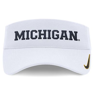 Unisex Nike White Michigan Wolverines 2024 Sideline Fit Ace Visor