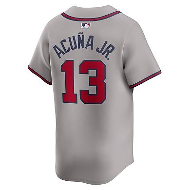 Men's Nike Ronald Acu̱a Jr. Gray Atlanta Braves Away Limited Player Jersey