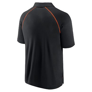 Men's Fanatics Black San Francisco Giants Strong Alone Raglan Polo