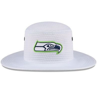 Men's New Era White Seattle Seahawks 2024 NFL Training Camp Panama Bucket Hat