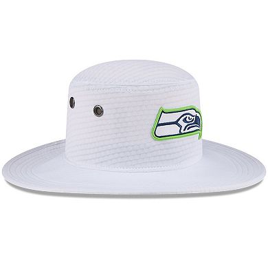 Men's New Era White Seattle Seahawks 2024 NFL Training Camp Panama Bucket Hat
