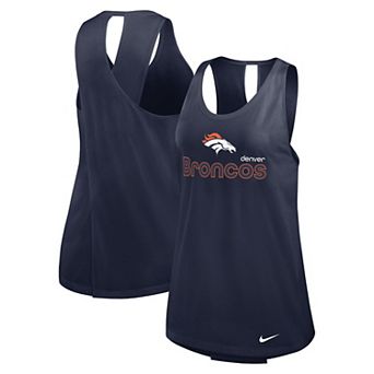 Women's Nike Navy Denver Broncos Crossback Performance Tank Top