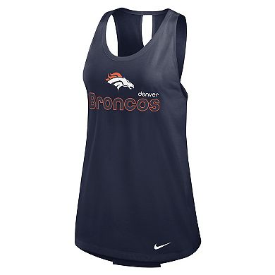 Women's Nike Navy Denver Broncos Crossback Performance Tank Top