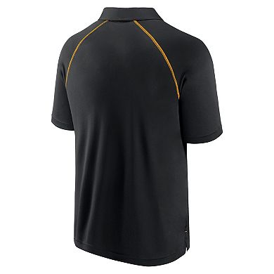 Men's Fanatics Black Pittsburgh Pirates Strong Alone Raglan Polo