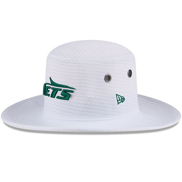 Men s New Era White New York Jets 2024 NFL Training Camp Panama Bucket Hat