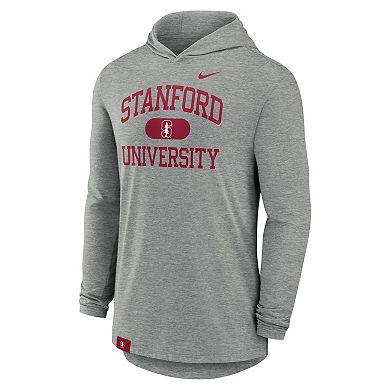 Men's Nike Heather Gray Stanford Cardinal Blitz Hoodie Long Sleeve T-Shirt