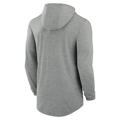 Men's Nike Heather Gray Stanford Cardinal Blitz Hoodie Long Sleeve T-Shirt