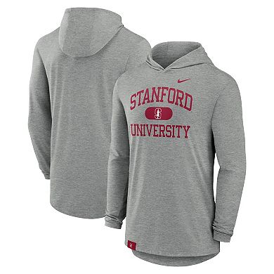 Men's Nike Heather Gray Stanford Cardinal Blitz Hoodie Long Sleeve T-Shirt