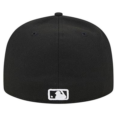 Men's New Era Black Pittsburgh Pirates Logo 59FIFTY Fitted Hat