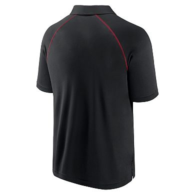 Men's Fanatics Black Arizona Diamondbacks Strong Alone Raglan Polo