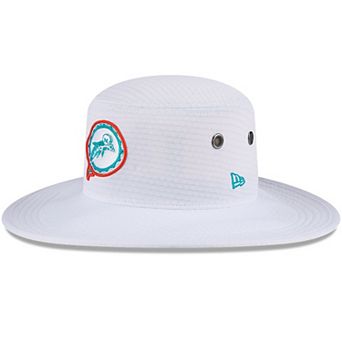 Men's New Era White Miami Dolphins 2024 NFL Training Camp Panama Bucket Hat