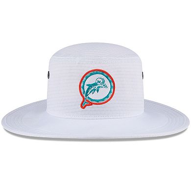 Men's New Era White Miami Dolphins 2024 NFL Training Camp Panama Bucket Hat