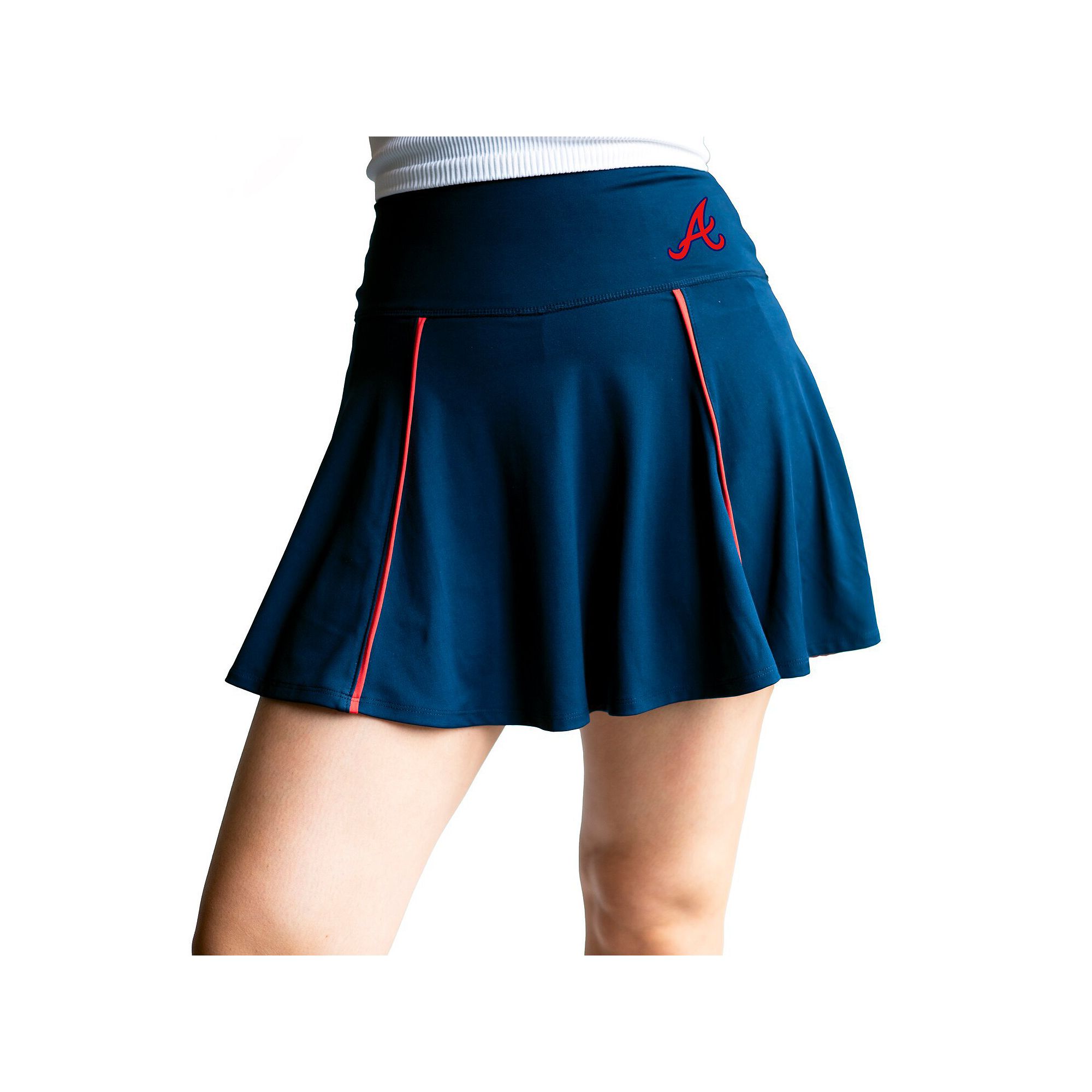Womens Lusso Navy Atlanta Braves Colleen Skort, Size: Small, Blue
