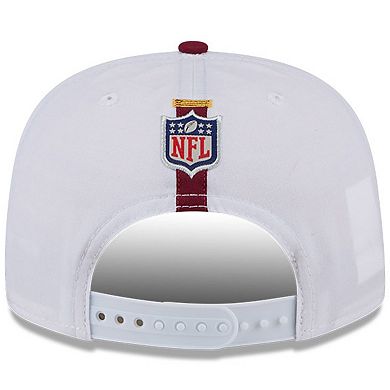 Men's New Era White/Burgundy Washington Commanders 2024 NFL Training Camp Golfer Snapback Hat