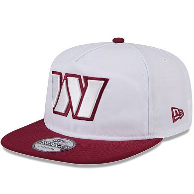 Men's New Era White/Burgundy Washington Commanders 2024 NFL Training Camp Golfer Snapback Hat