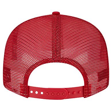 Men's New Era Red Los Angeles Angels Bikini Bottom Trucker 9FIFTY Snapback Hat