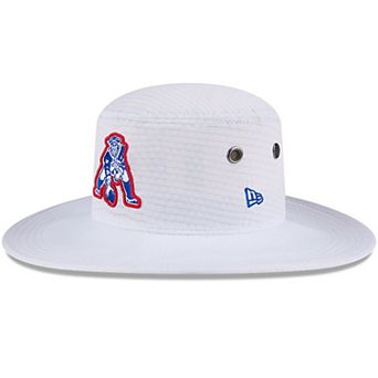 Men's New Era White New England Patriots 2024 NFL Training Camp Panama Bucket Hat