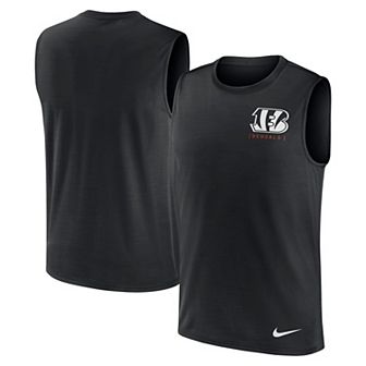Men's Nike Black Cincinnati Bengals Large Logo Peformance Muscle Tank Top