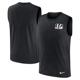 Men's Nike Black Cincinnati Bengals Large Logo Peformance Muscle Tank Top