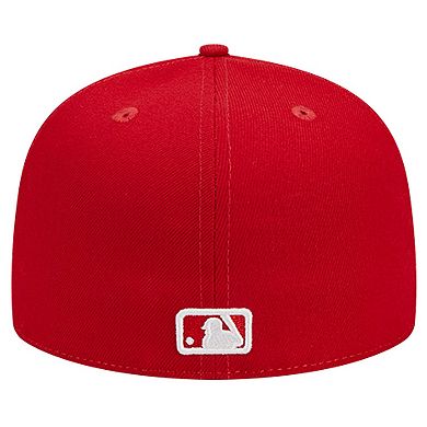 Men's New Era Red Pittsburgh Pirates Logo 59FIFTY Fitted Hat
