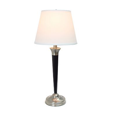 Elegant Designs Malbec Black and Brushed Nickel 3 Pack Lamp Set