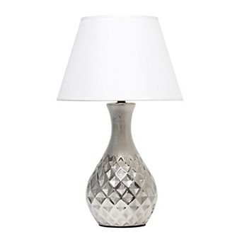 Elegant Designs Juliet Ceramic Table Lamp with Fabric Shade