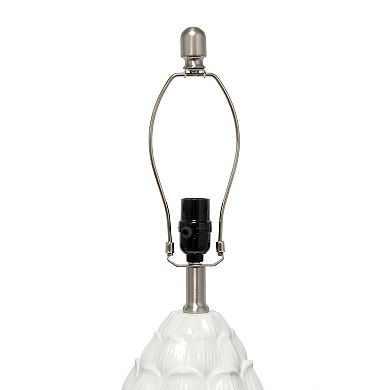 Elegant Designs Resin Table Lamp with Fabric Shade
