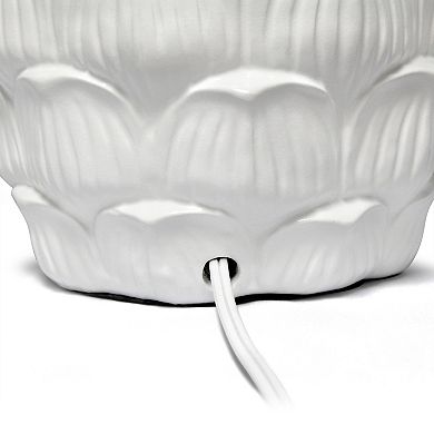 Elegant Designs Resin Table Lamp with Fabric Shade