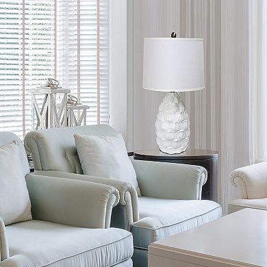 Elegant Designs Resin Table Lamp with Fabric Shade