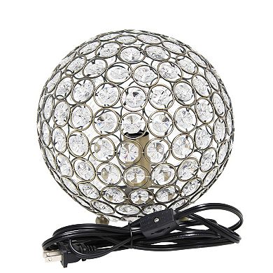 Lalia Home 8" Elipse Medium Contemporary Orb Table Lamp