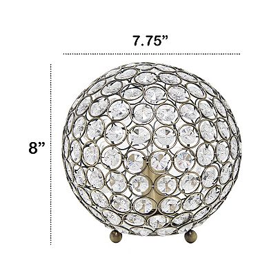 Lalia Home 8" Elipse Medium Contemporary Orb Table Lamp