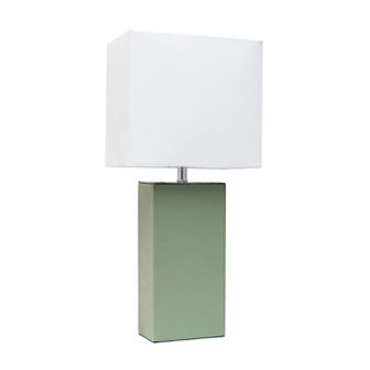 Lalia Home Lexington 21" Leather Base Table Lamp