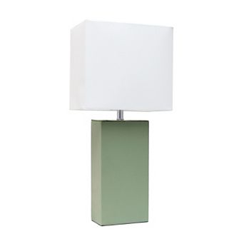 Lalia Home Lexington 21" Leather Base Table Lamp
