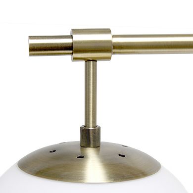Lalia Home Studio Loft 21" White Globe Shade Table Lamp With Marble Base